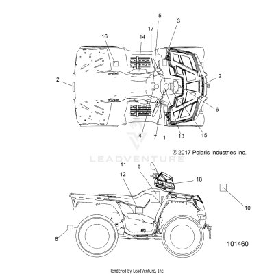 BODY, DECALS - A19SHS57PS [101460]