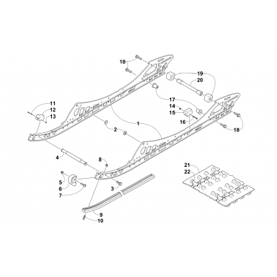 SLIDE RAIL AND TRACK ASSEMBLY