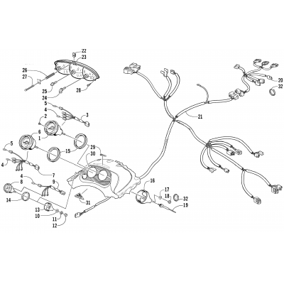 HEADLIGHT, INSTRUMENTS, AND WIRING ASSEMBLIES