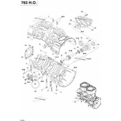 Crankcase, Water Pump And Oil Pump (793Ho)