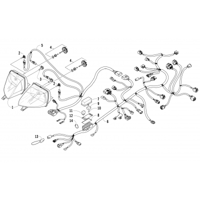 HEADLIGHT AND WIRING ASSEMBLIES