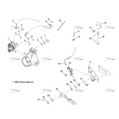 Master Cylinder, Rear & Foot Pedal /Aq/At/Ax/Ay/Az