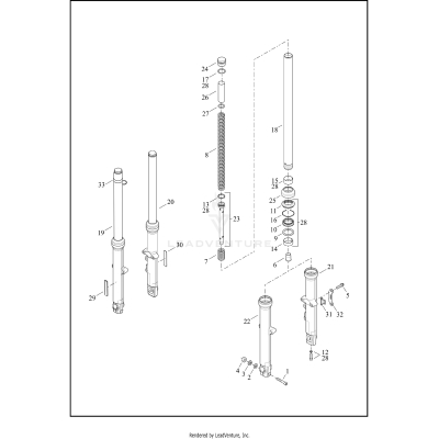 FORK, FRONT - XL1200T