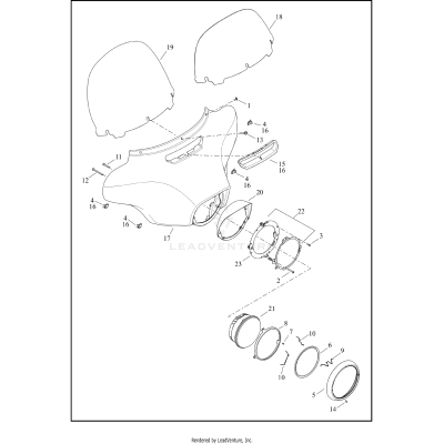 WINDSHIELD, FAIRING AND HEADLAMP - FLHTP