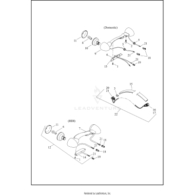 TAIL LAMP AND TURN SIGNALS, REAR - FLHT