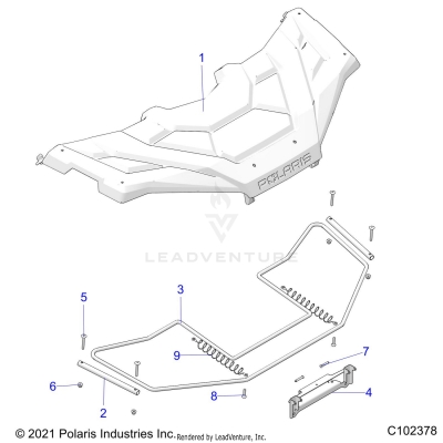 DRIVE TRAIN, MAIN GEARCASE MOUNTING - A25SEA50B1/B3 (C102378)