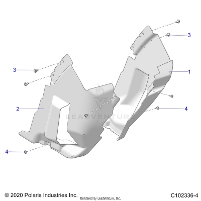 BODY, FRONT MUD GUARDS - A25SLZ95AF (C102336-4)