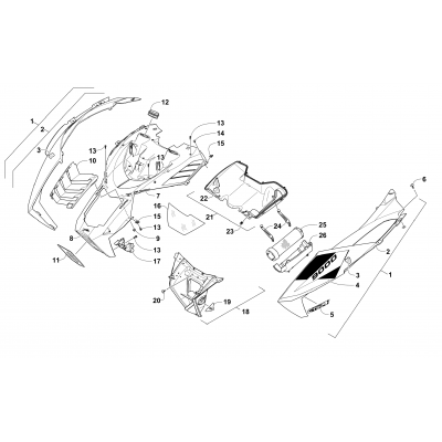 HOOD AND AIR INTAKE ASSEMBLY