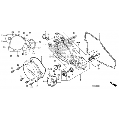 RIGHT CRANKCASE COVER / WATER PUMP