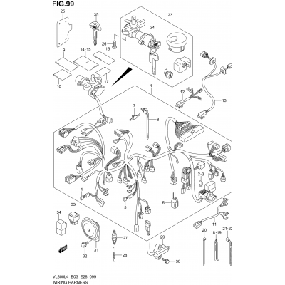 WIRING HARNESS (VL800L4 E33)