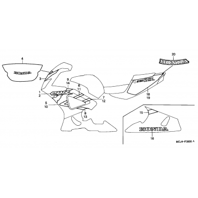 STRIPE / MARK (CBR900RR'00,'01)