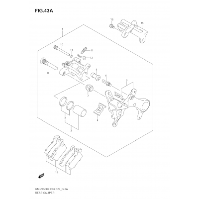 REAR CALIPER (RM-Z450 L1)