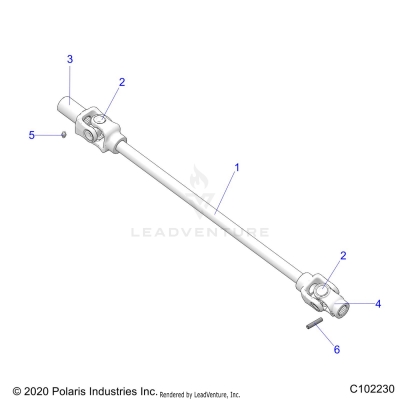 DRIVE TRAIN, FRONT PROP SHAFT - A25SJE57CP/EP (C102230)