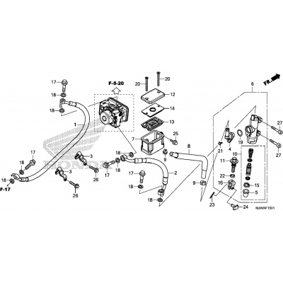 REAR BRAKE MASTER CYLINDER (CBR500RA)