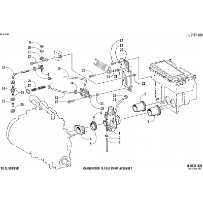 CARBURETOR AND FUEL PUMP ASSEMBLY