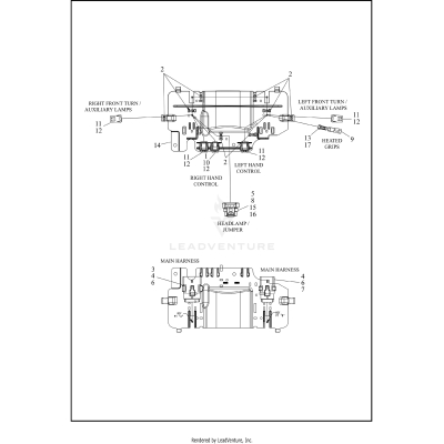 WIRING HARNESS, FAIRING - FLHT, FLHX AND FLHXS