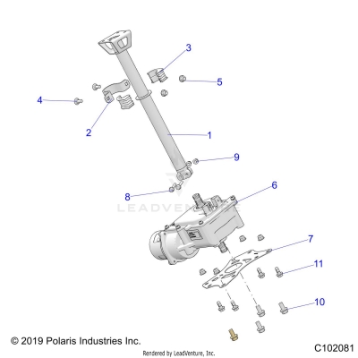 STEERING, STEERING POST ASM. - A25SLE95KN/KF (C102081)