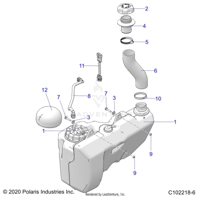 BODY, FUEL TANK - A20SVA85A3 (C102218-6)