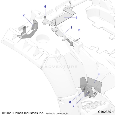 BODY, HEAT SHIELDS - A25SYY95AH (C102330-1)