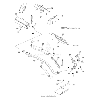 ENGINE, EXHAUST - A19SWS57P1/P2 [101390]