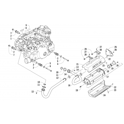 ENGINE AND EXHAUST