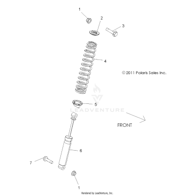 SUSPENSION, REAR SHOCK MOUNTING - A17DAH57A5 (49RGRSHOCKMTGRR12RZR570)