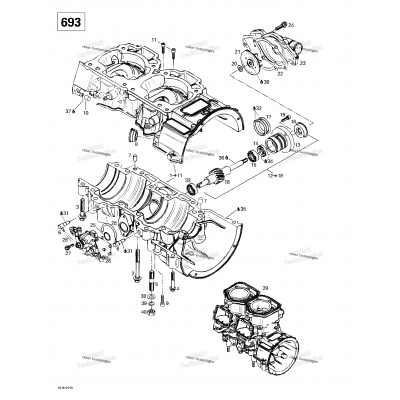 Crankcase, Water Pump And Oil Pump 2