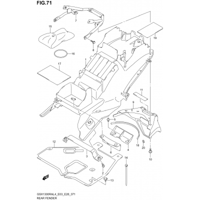 REAR FENDER (GSX1300RAL4 E03)