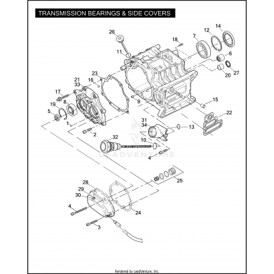 TRANSMISSION BEARINGS & SIDE COVERS