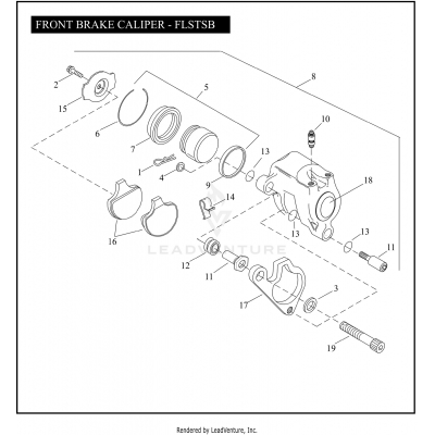 FRONT BRAKE CALIPER - FLSTSB