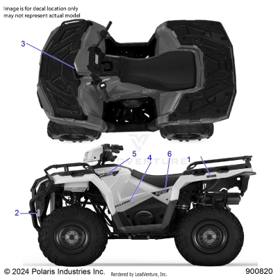 BODY, DECALS, GRAPHIC - A24SEA57L6 (900820)