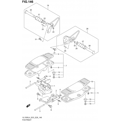 FOOTREST (VL1500L4 E03)