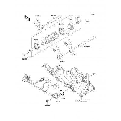 Gear Change Drum/Shift Fork(s)