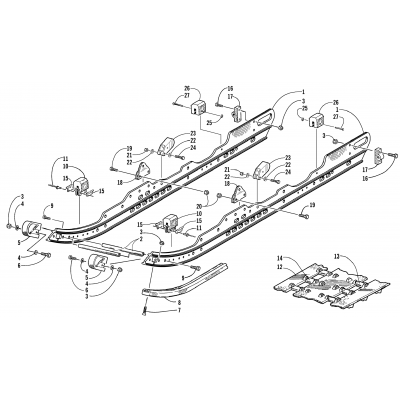 SLIDE RAIL AND TRACK ASSEMBLY