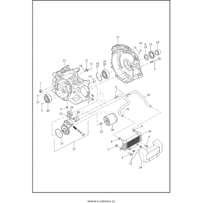 CRANKCASE, ENGINE OIL FILTER & COOLER - TWIN CAM 103™