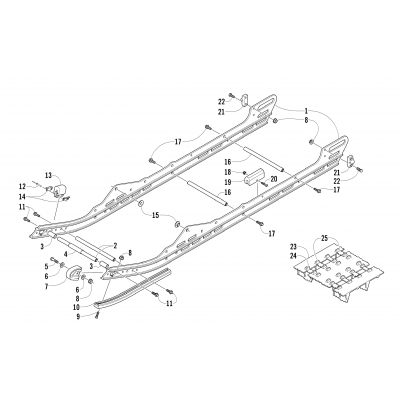 SLIDE RAIL AND TRACK ASSEMBLY