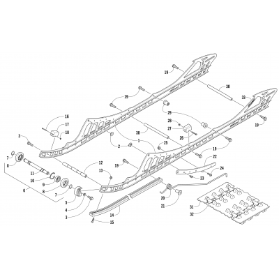 SLIDE RAIL AND TRACK ASSEMBLY