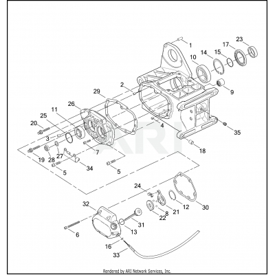 TRANSMISSION BEARINGS & SIDE COVERS