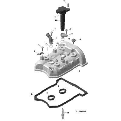 01 ROTAX - Engine - Valve Cover - 600 ACE