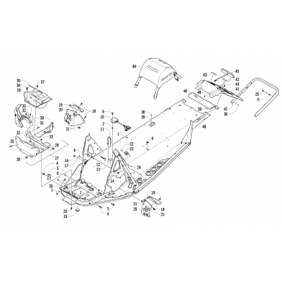 CHASSIS, REAR BUMPER, AND SNOWFLAP ASSEMBLY