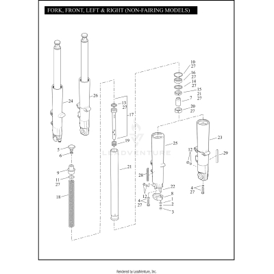 FORK, FRONT, LEFT & RIGHT (NON-FAIRING MODELS)