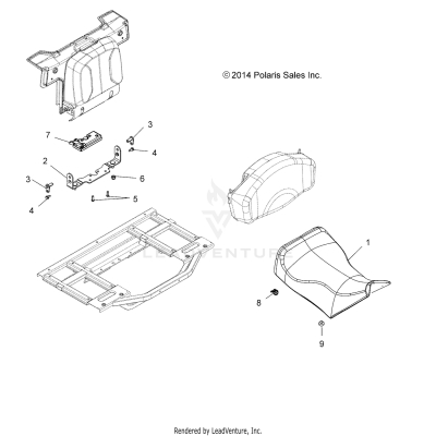 BODY, SEAT, OPERATOR - A19SWE57B1 (49ATVSEAT15570X2)
