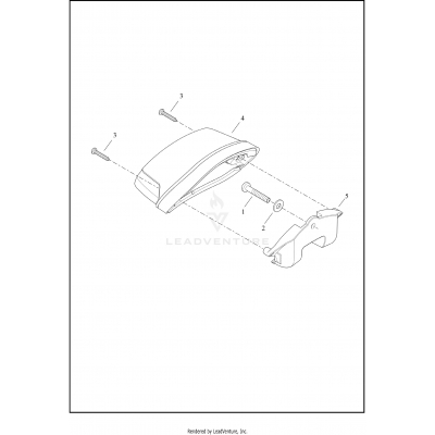 TAIL LAMP AND TURN SIGNALS, REAR - (HDI)