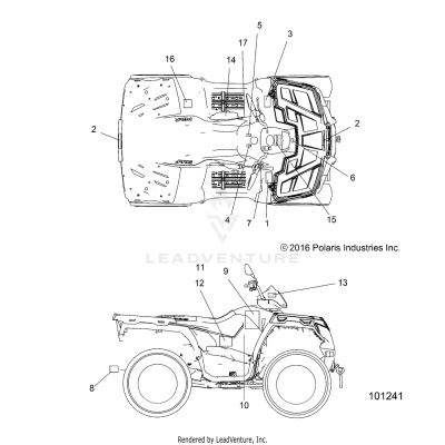 BODY, DECALS - A17SES57F1/F2/FL/SET57F1 [101241]