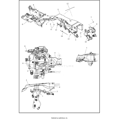 WIRE HARNESS, MAIN, CADDIES AND ENCLOSURE
