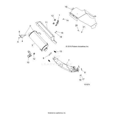 ENGINE, EXHAUST - A19SXE95FR (101074)