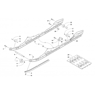 SLIDE RAIL AND TRACK ASSEMBLY