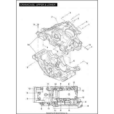 CRANKCASE, UPPER & LOWER