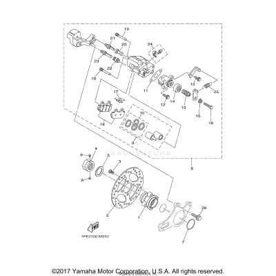REAR BRAKE CALIPER