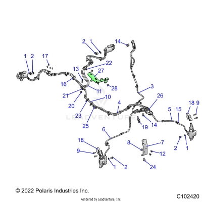 BRAKES, BRAKE LINES - A25SGE95PT (C102420)